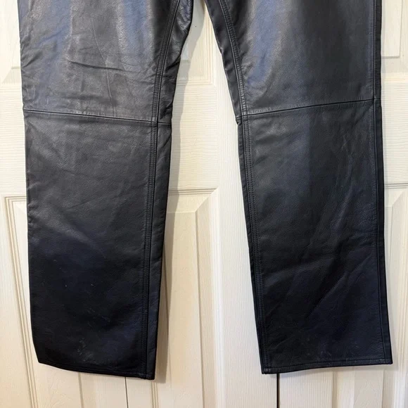 Vintage Gap Biker Straight Fit Genuine Leather Riding Pants Mens Size 38x32